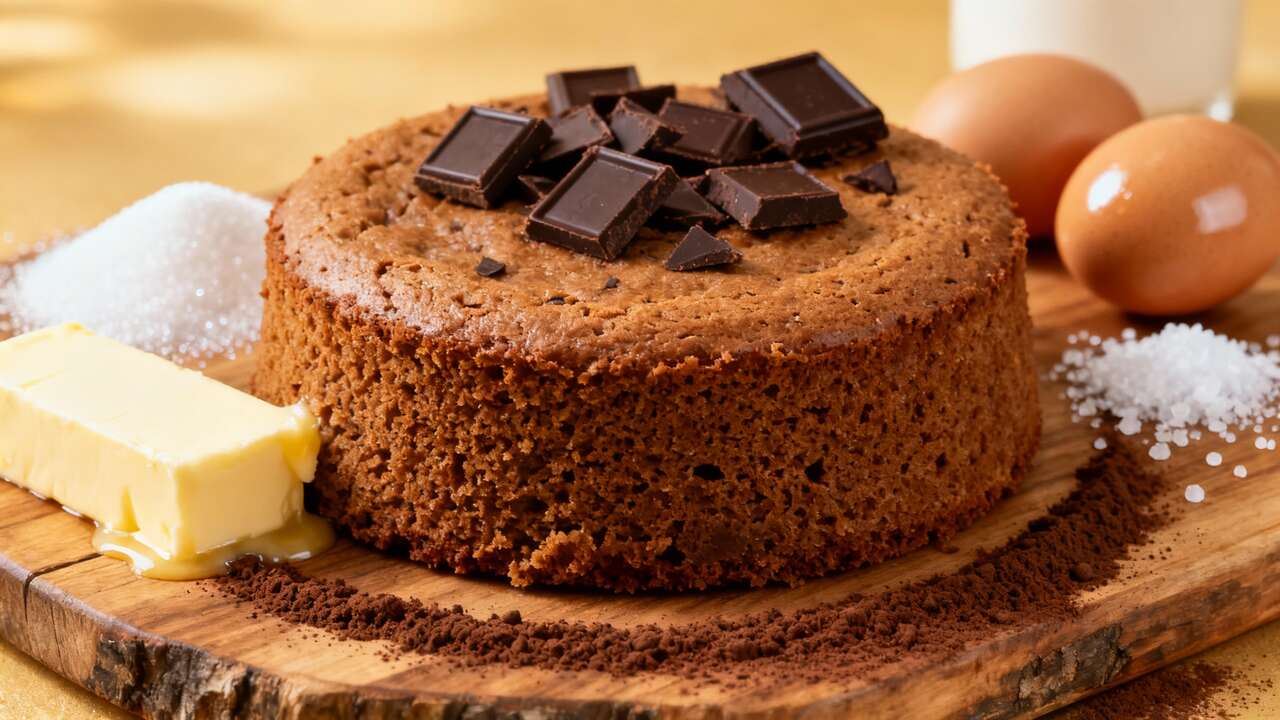 Ce gateau fondant sans farine est pret en 15 minutes chrono